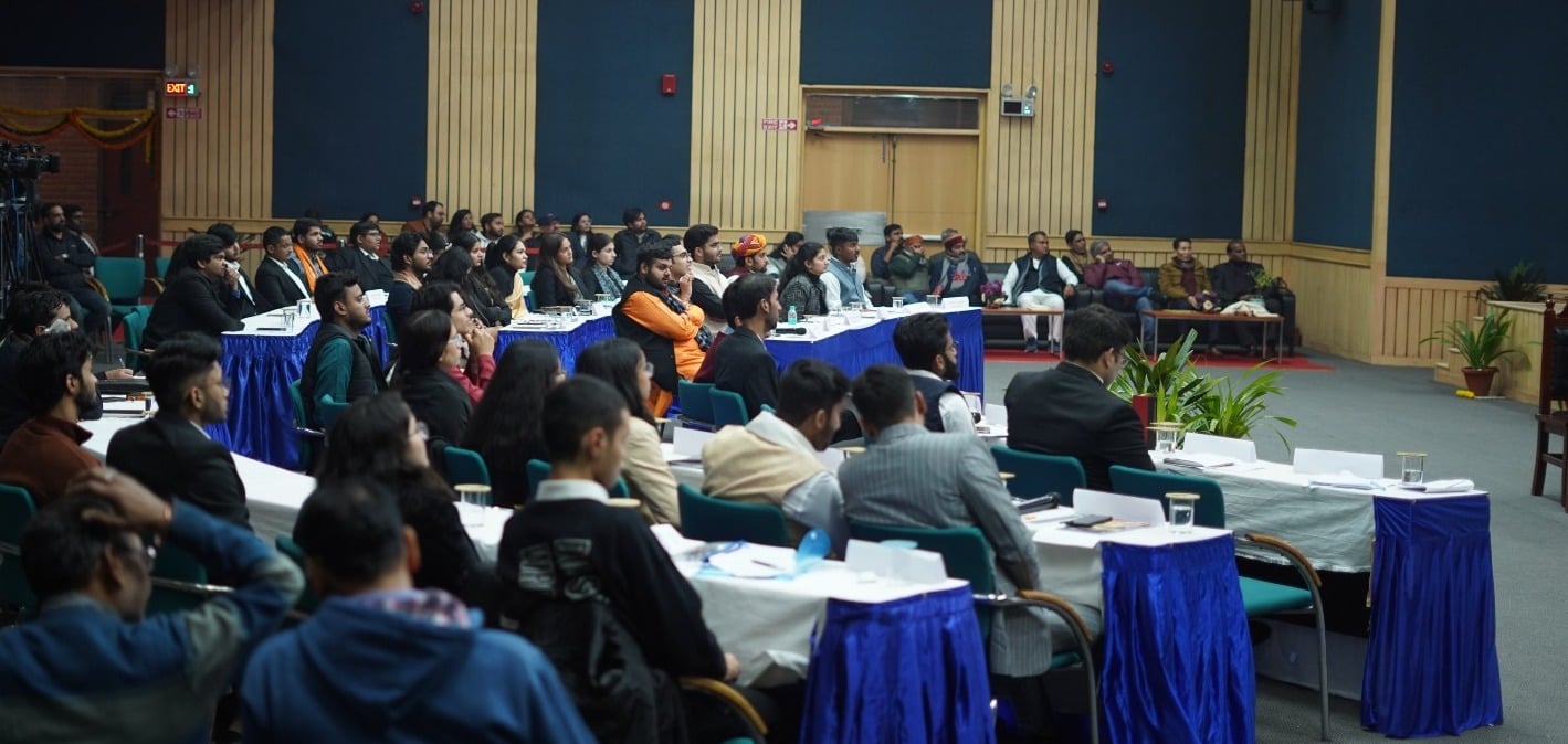 Bharatiya Youth Parliament floor from last year - Event in progress